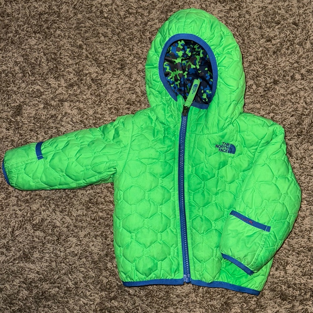 The North Face Neon Green Quilted Jacket